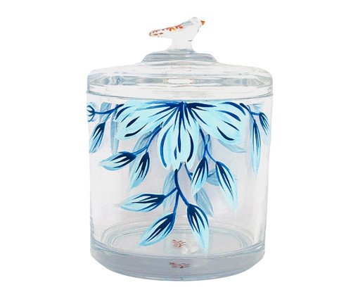 Pote de Vidro Potiche Floral I, blue | WestwingNow