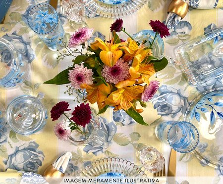 Leiteira Cristal Floral Azul | Westwing