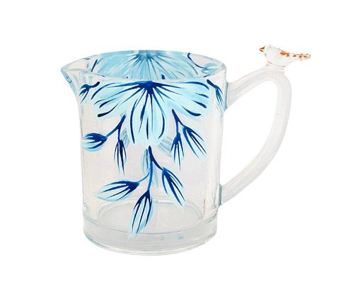 Leiteira Cristal Floral Azul, blue | WestwingNow