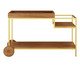 Carrinho Bar Wood Castanho e Dourado, wood pattern | WestwingNow