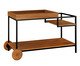 Carrinho Bar Wood Castanho e Preto, wood pattern | WestwingNow
