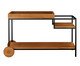 Carrinho Bar Wood Castanho e Preto, wood pattern | WestwingNow