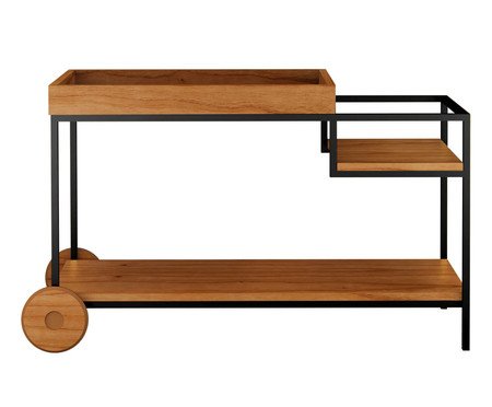 Carrinho Bar Wood Castanho e Preto | Westwing