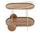 Carrinho Bar Edge Castanho e Champanhe, wood pattern | WestwingNow