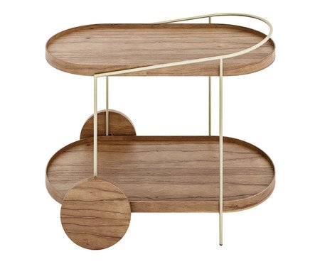 Carrinho Bar Edge Castanho e Champanhe | Westwing