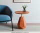 Mesa Lateral Rock Lâmina de Madeira Castanho e Dourado, wood pattern | WestwingNow