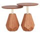 Mesa Lateral Rock Lâmina de Madeira Castanho e Dourado, wood pattern | WestwingNow
