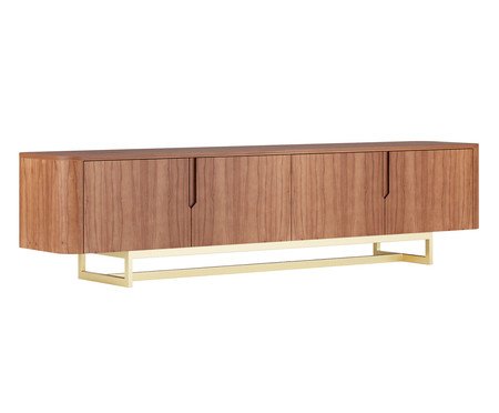 Rack Flow Lâmina de Madeira  Castanho e Dourado | Westwing