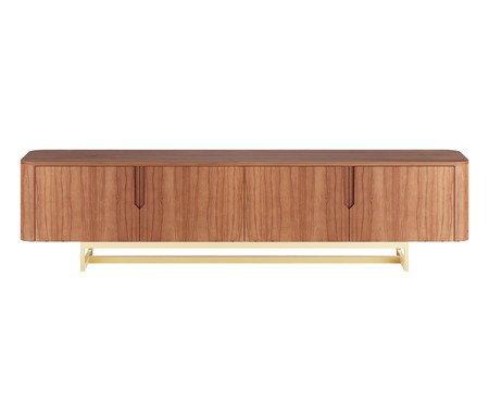 Rack Flow Lâmina de Madeira  Castanho e Dourado | Westwing