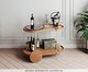 Carrinho Bar Edge Castanho e Dourado, wood pattern | WestwingNow
