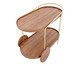 Carrinho Bar Edge Castanho e Dourado, wood pattern | WestwingNow