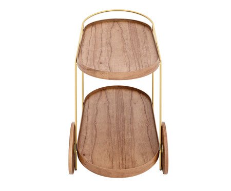 Carrinho Bar Edge Castanho e Dourado | Westwing