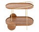 Carrinho Bar Edge Castanho e Dourado, wood pattern | WestwingNow