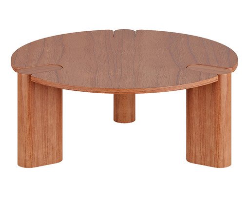 Mesa de Centro Orgânica Baobá Redonda, wood pattern | WestwingNow