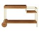 Carrinho Bar Wood Castanho e Champanhe, wood pattern | WestwingNow