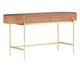 Escrivaninha Elipse Castanho e Dourado, wood pattern | WestwingNow