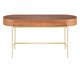 Escrivaninha Elipse Castanho e Dourado, wood pattern | WestwingNow