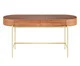 Escrivaninha Elipse Castanho e Dourado, wood pattern | WestwingNow