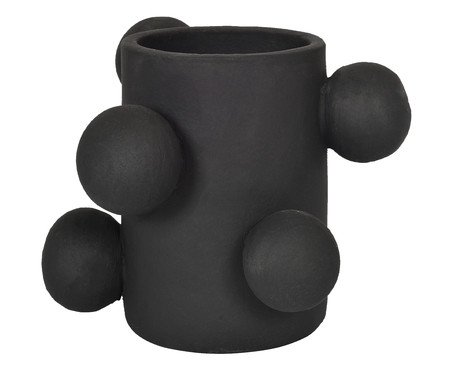 Vaso Minimalista Bolas Preto - 11,5X21X19cm | Westwing
