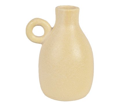Vaso Minimalista com Alça Manteiga - 7X11,5X10cm | Westwing
