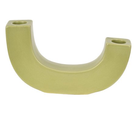 Candelabro Minimalista Verde Militar - 4X11cm | Westwing