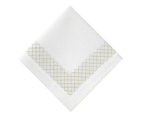 Guardanapo Grob Branco e Dourado | Westwing