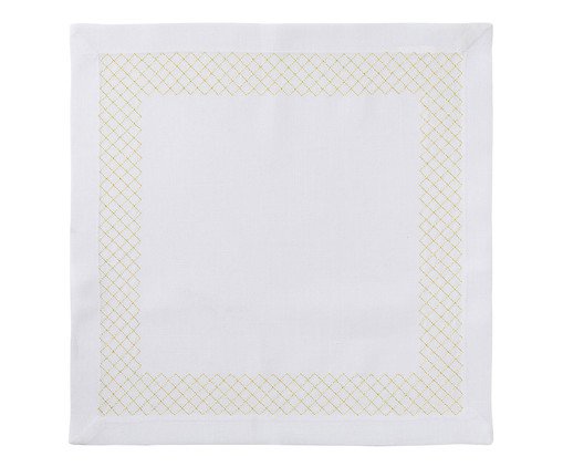 Guardanapo Grob Branco e Dourado, white | WestwingNow