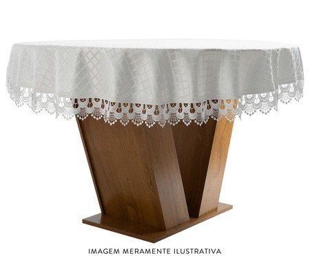 Toalha de Mesa Redonda Melian Branco | Westwing