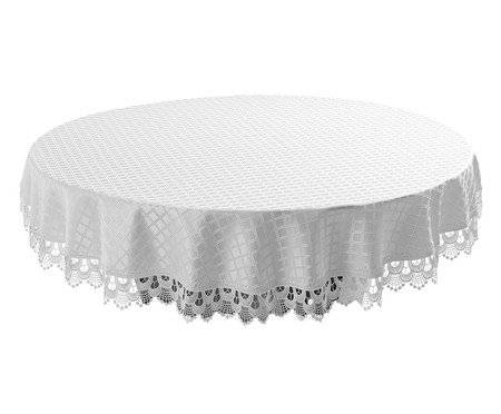 Toalha de Mesa Redonda Melian Branco | Westwing