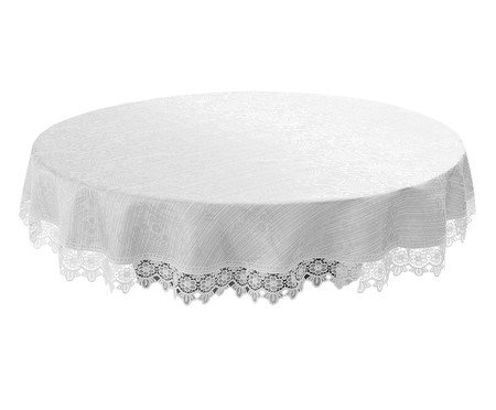 Toalha de Mesa Redonda Arien Cinza | Westwing