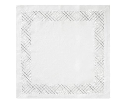 Guardanapo Miriano Branco e Prateado, white | WestwingNow