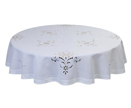 Toalha de Mesa Redonda Borya Branco | Westwing