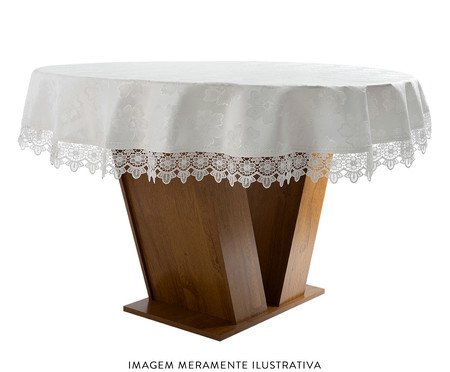 Toalha de Mesa Redonda Narcisa Branco | Westwing