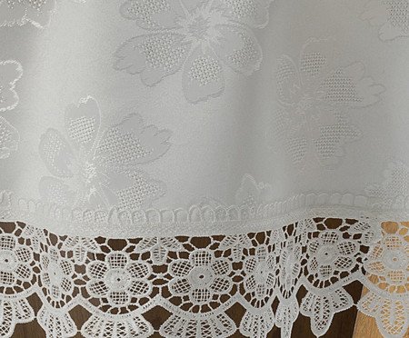 Toalha de Mesa Redonda Narcisa Branco | Westwing