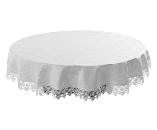 Toalha de Mesa Redonda Narcisa Branco, white | WestwingNow
