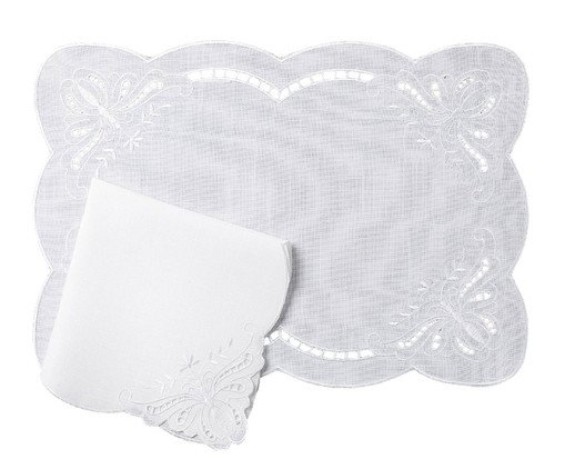 Jogo de Lugar Americano e Guardanapo Volans Branco, white | WestwingNow