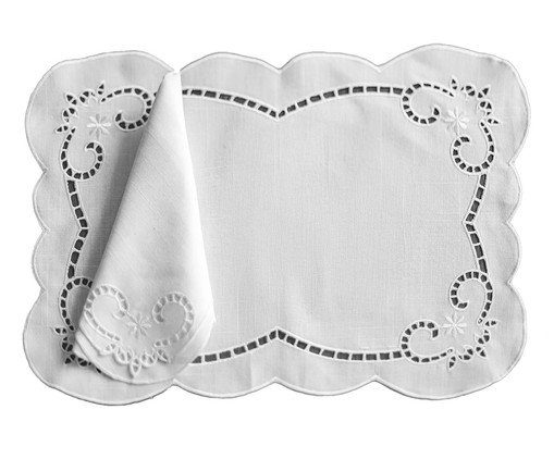 Jogo de Lugar Americano e Guardanapo Libra Branco, white | WestwingNow