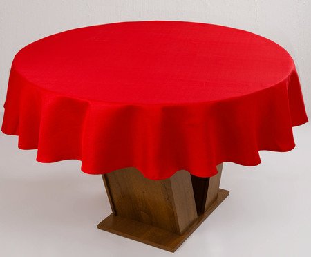 Toalha de Mesa Redonda Glafira Vermelho | Westwing