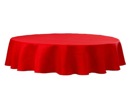 Toalha de Mesa Redonda Glafira Vermelho | Westwing