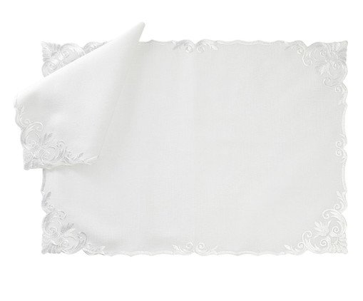Jogo de Lugar Americano e Guardanapo Carani Branco, white | WestwingNow