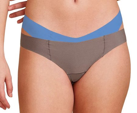 Kit Com 2 Calcinhas Biquíni Invisível Marron Avelã Azul Reflexo | Westwing