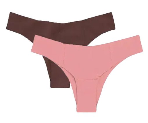 Kit Com 2 Calcinhas Biquíni Invisível Marron Avelã Coral Energia, brown | WestwingNow
