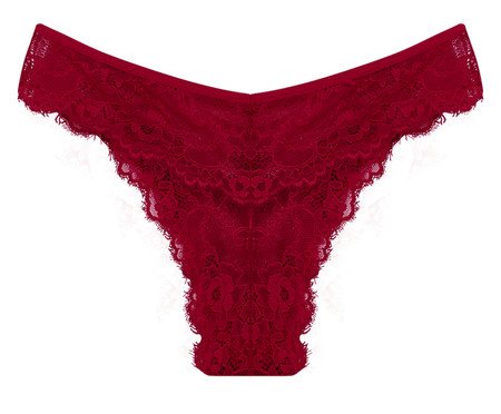 Calcinha Biquíni Em Renda Vermelho Zaire | Westwing