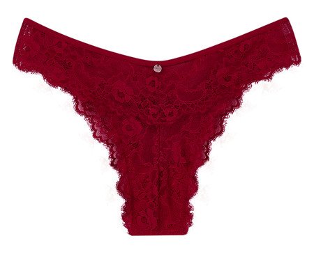 Calcinha Biquíni Em Renda Vermelho Zaire | Westwing