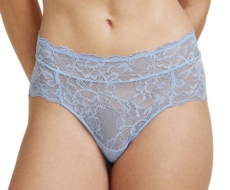 Calcinha Laterais Largas Em Renda Azul Delicato | Westwing