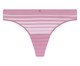 Calcinha Fio Dental Em Tule Listrado E Microfibra Rosa Natural, pink | WestwingNow