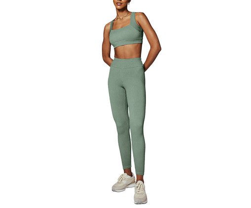 Calça Legging Cós Alto Texturizada Verde Shark, green | WestwingNow