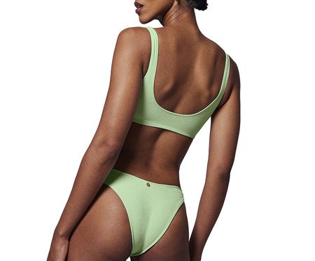 Calcinha Biquíni Lacinho Bumbum Duplo Verde Pistache | Westwing
