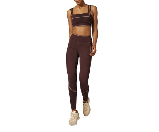 Calça Legging Recortes Marrom Coffee, brown | WestwingNow