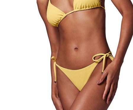 Calcinha Biquíni Lacinho Bumbum Duplo Amarelo Maracuja | Westwing